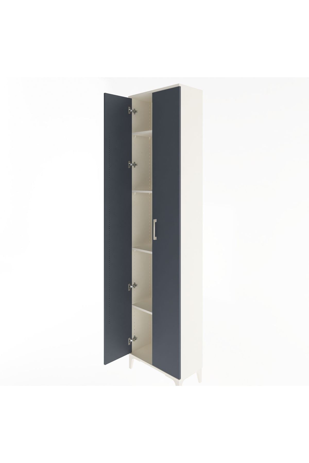 Arges Dolap 4 Raflı 2 Kapaklı 60x30x243 Aytaşı-Antrasit