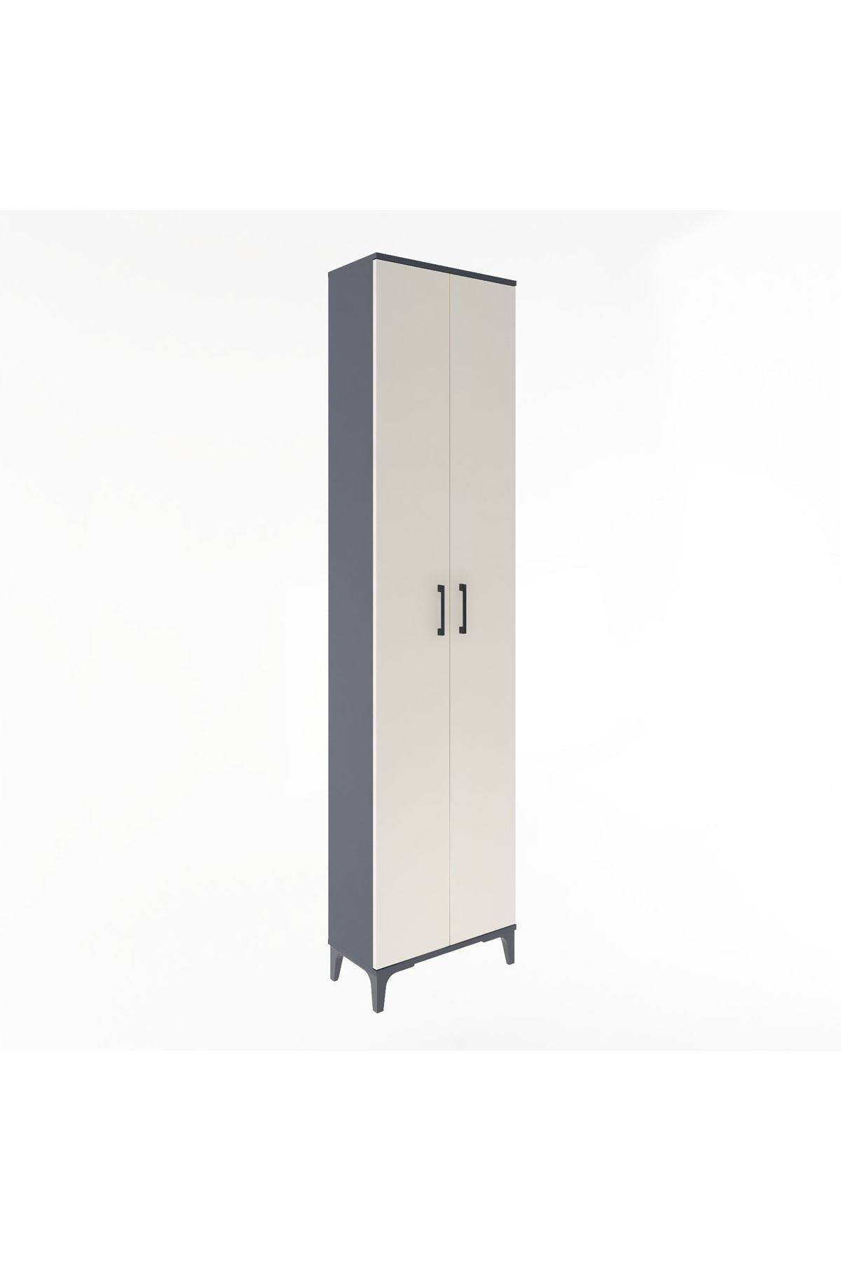 Arges Dolap 4 Raflı 2 Kapaklı 60x30x243 Antrasit-Aytaşı