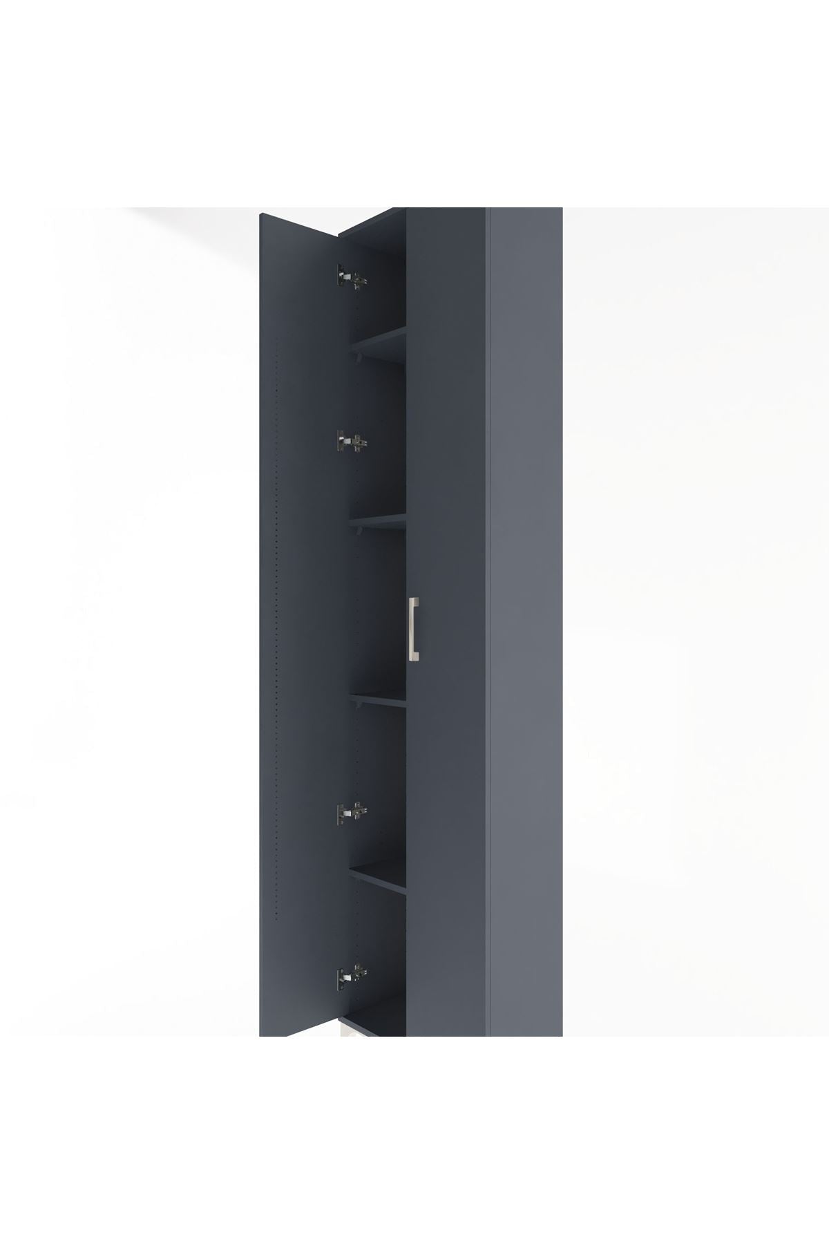 Arges Dolap 4 Raflı 2 Kapaklı 60x30x243 Antrasit-Antrasit