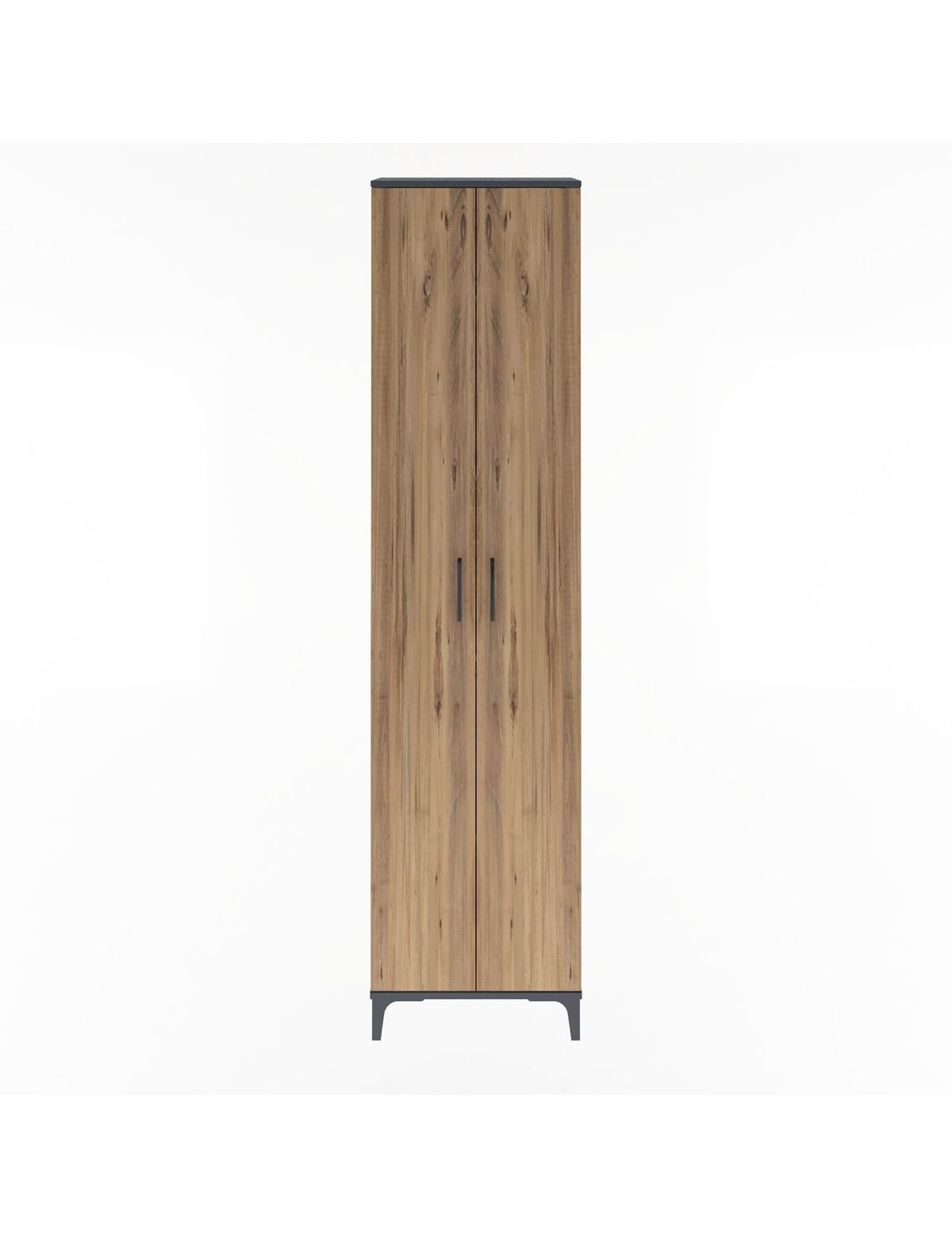 Arges Dolap 4 Raflı 2 Kapaklı 60x30x243 Antrasit-Çam