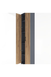 Arges Dolap 4 Raflı 2 Kapaklı 60x30x243 Antrasit-Çam