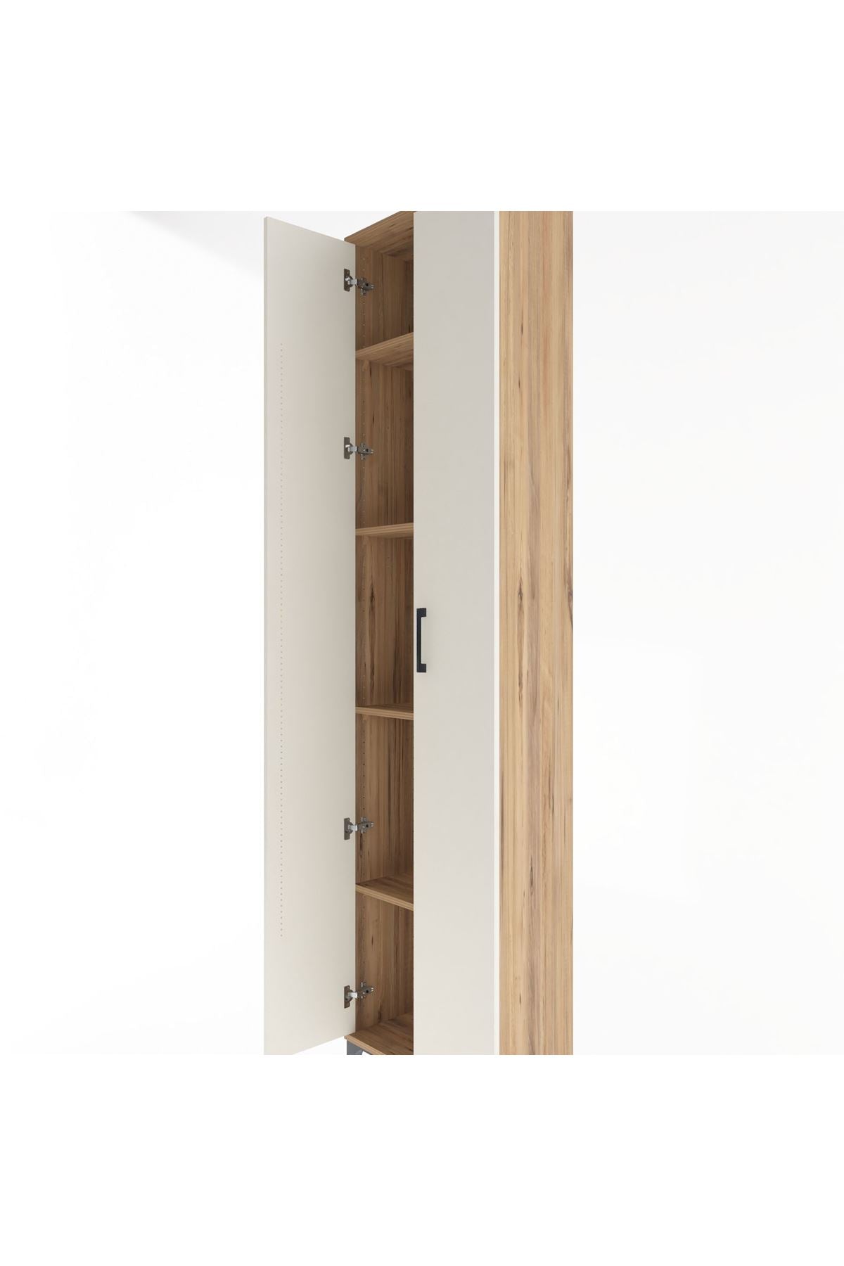 Arges Dolap 4 Raflı 2 Kapaklı 60x30x243 Çam-Aytaşı