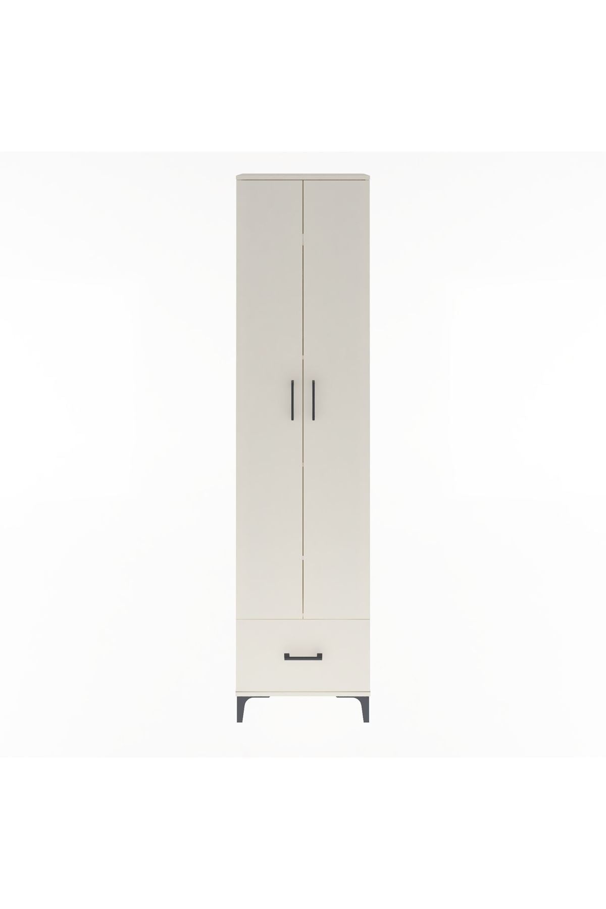 Arges Dolap 5 Raflı Tek Çekmeceli 2 Kapaklı 60x30x243 Aytaşı-Aytaşı