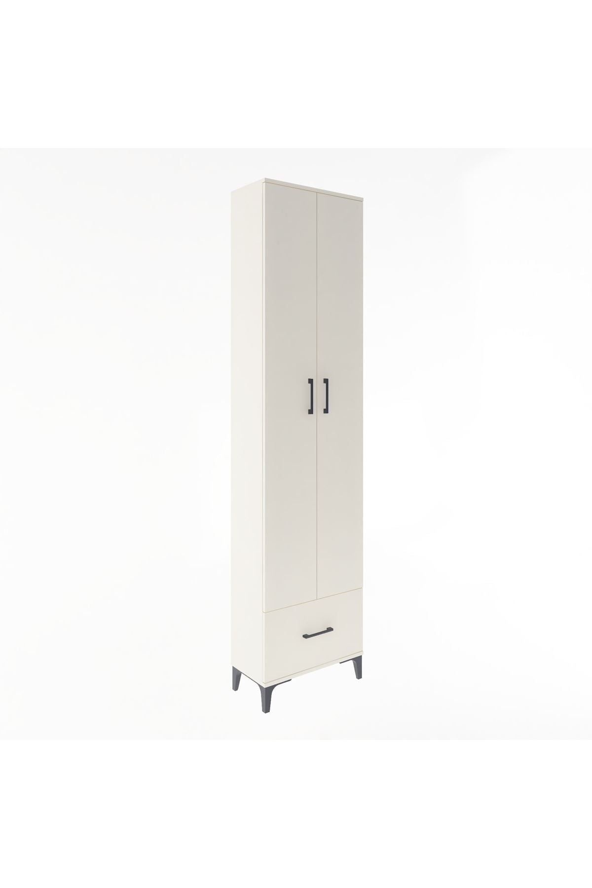 Arges Dolap 5 Raflı Tek Çekmeceli 2 Kapaklı 60x30x243 Aytaşı-Aytaşı