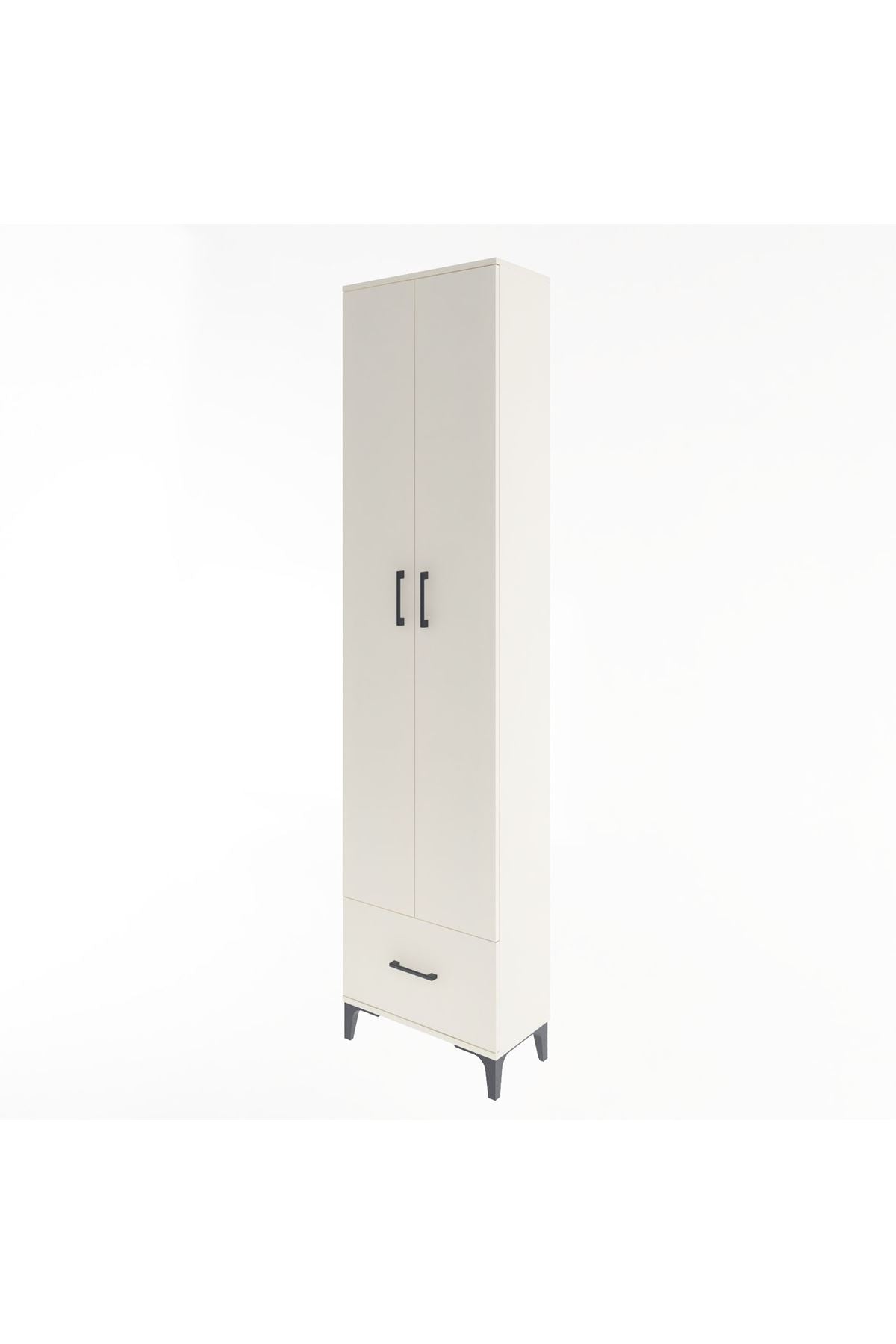 Arges Dolap 5 Raflı Tek Çekmeceli 2 Kapaklı 60x30x243 Aytaşı-Aytaşı