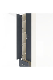 Arges Dolap 5 Raflı Tek Çekmeceli 2 Kapaklı 60x30x243 Aytaşı-Antrasit