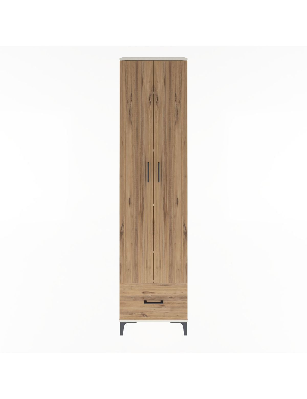 Arges Dolap 5 Raflı Tek Çekmeceli 2 Kapaklı 60x30x243 Aytaşı-Çam