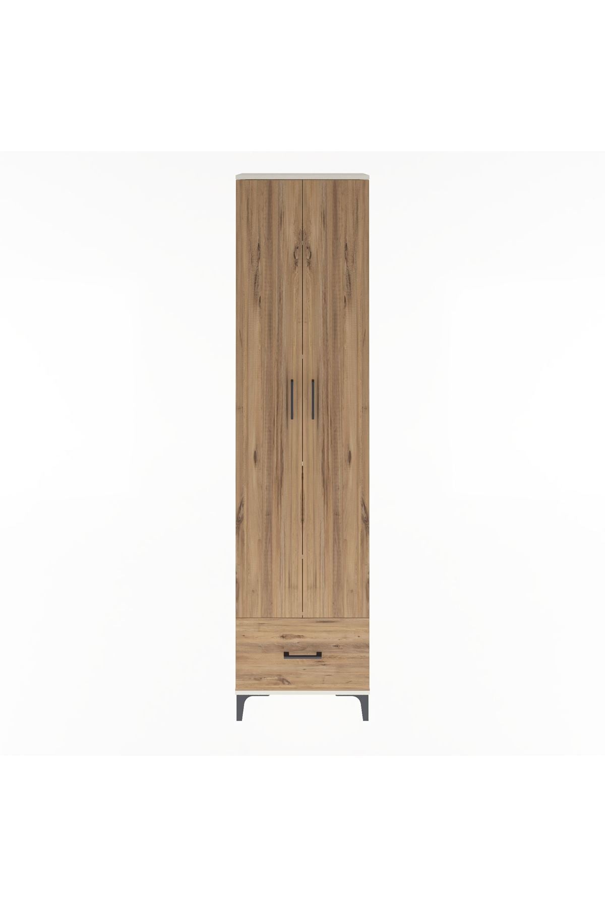 Arges Dolap 5 Raflı Tek Çekmeceli 2 Kapaklı 60x30x243 Aytaşı-Çam