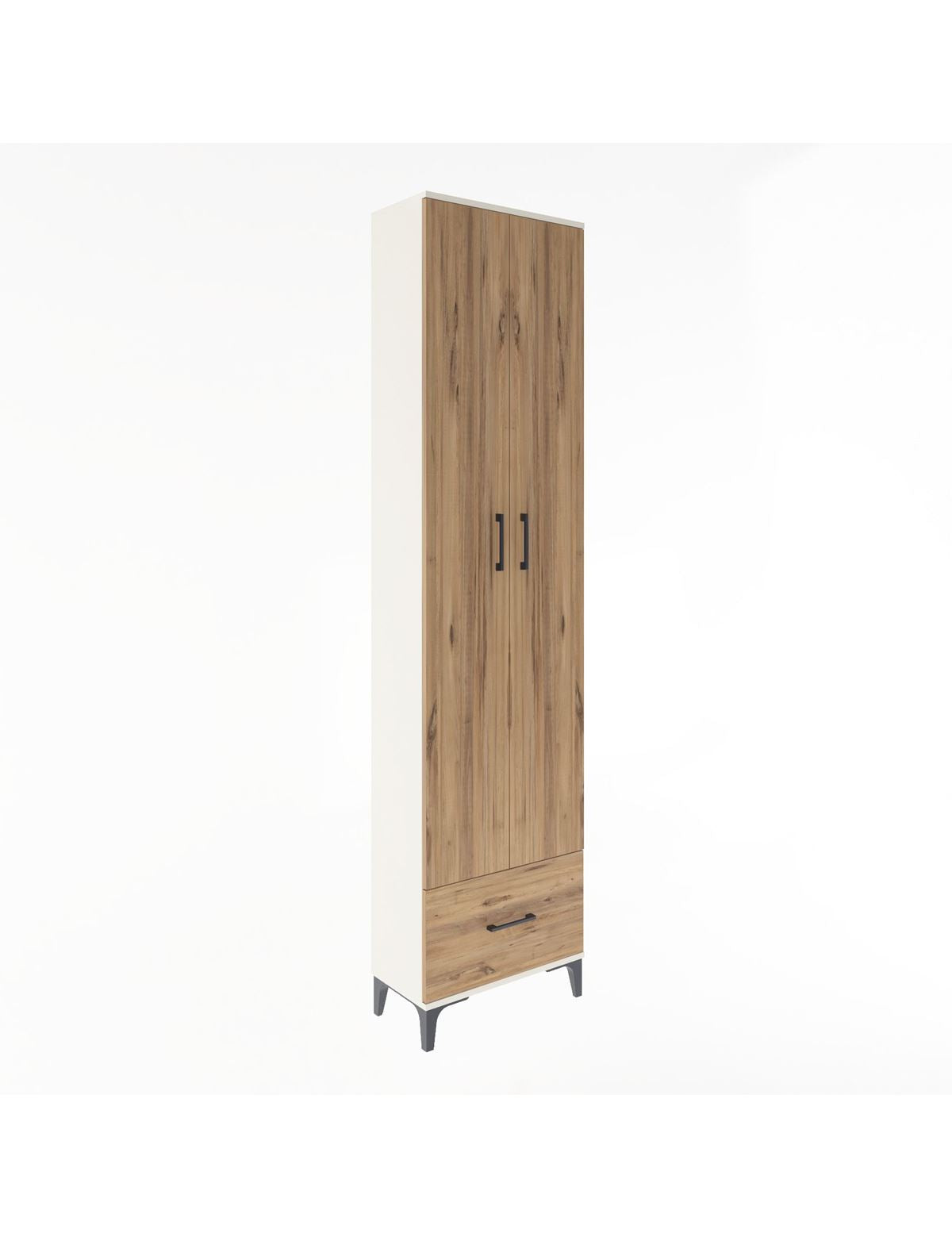 Arges Dolap 5 Raflı Tek Çekmeceli 2 Kapaklı 60x30x243 Aytaşı-Çam