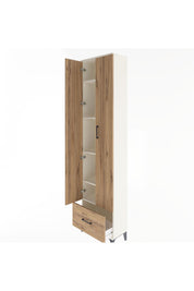 Arges Dolap 5 Raflı Tek Çekmeceli 2 Kapaklı 60x30x243 Aytaşı-Çam