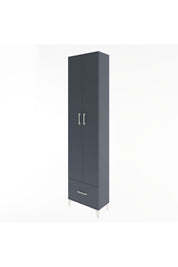 Arges Dolap 5 Raflı Tek Çekmeceli 2 Kapaklı 60x30x243 Antrasit-Antrasit