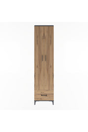 Arges Dolap 5 Raflı Tek Çekmeceli 2 Kapaklı 60x30x243 Antrasit-Çam