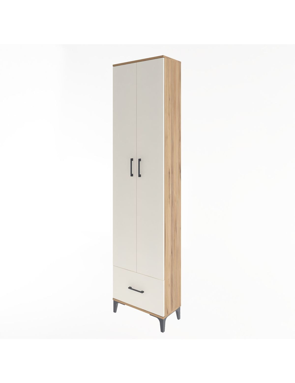 Arges Dolap 5 Raflı Tek Çekmeceli 2 Kapaklı 60x30x243 - S32M002V7A
