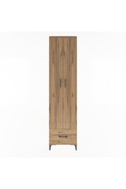 Arges Dolap 5 Raflı Tek Çekmeceli 2 Kapaklı 60x30x243 Çam-Çam