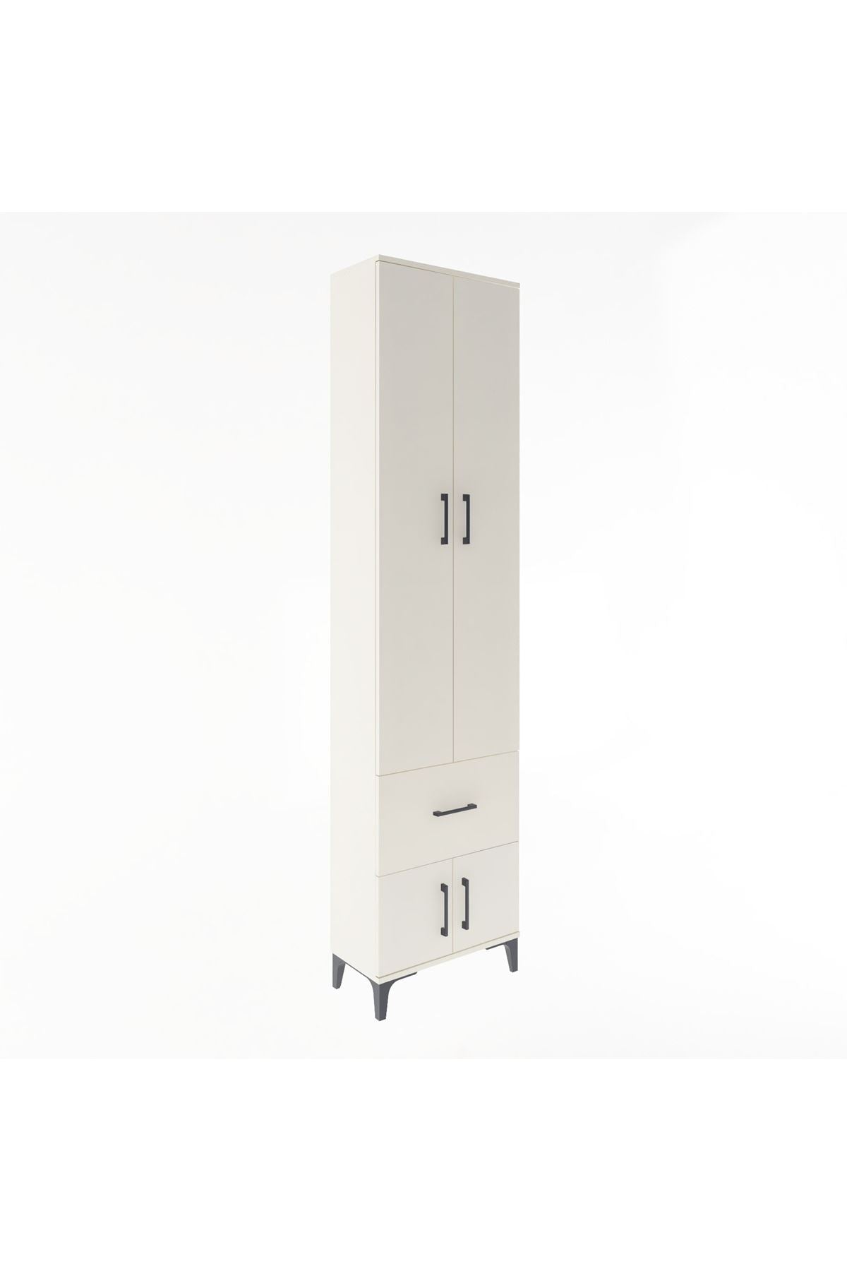 Arges Dolap 4 Raflı Tek Çekmeceli 4 Kapaklı 60x30x243 Aytaşı-Aytaşı