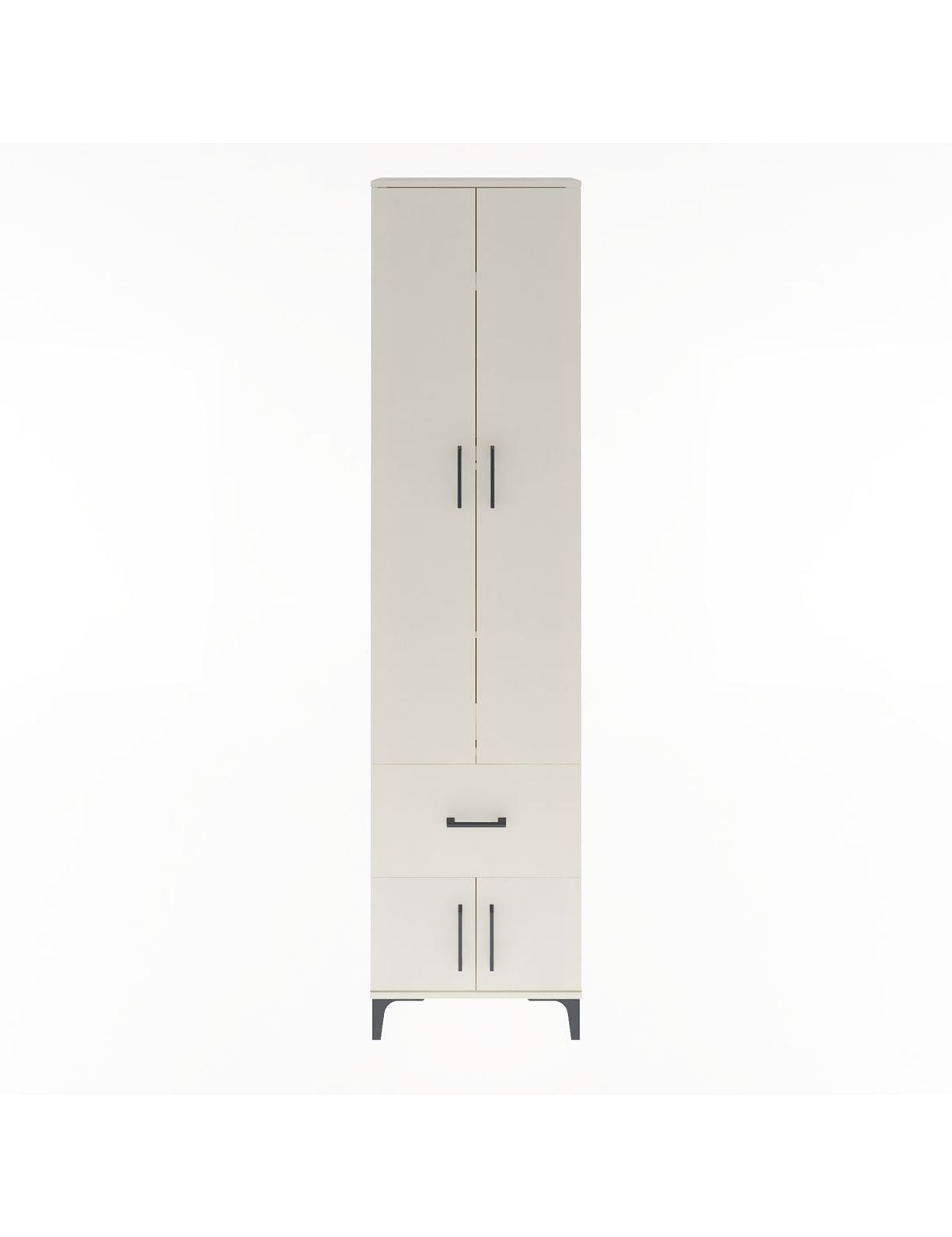 Arges Dolap 4 Raflı Tek Çekmeceli 4 Kapaklı 60x30x243 Aytaşı-Aytaşı