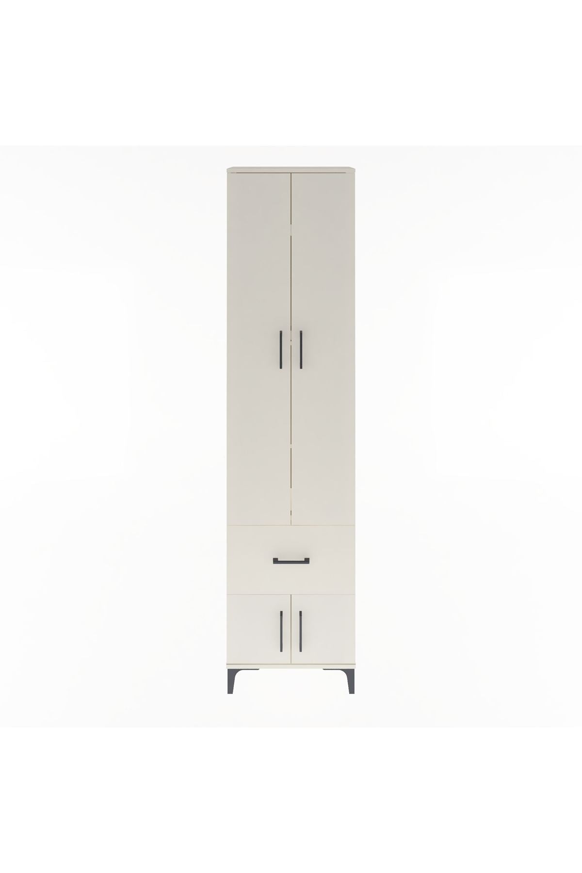 Arges Dolap 4 Raflı Tek Çekmeceli 4 Kapaklı 60x30x243 Aytaşı-Aytaşı