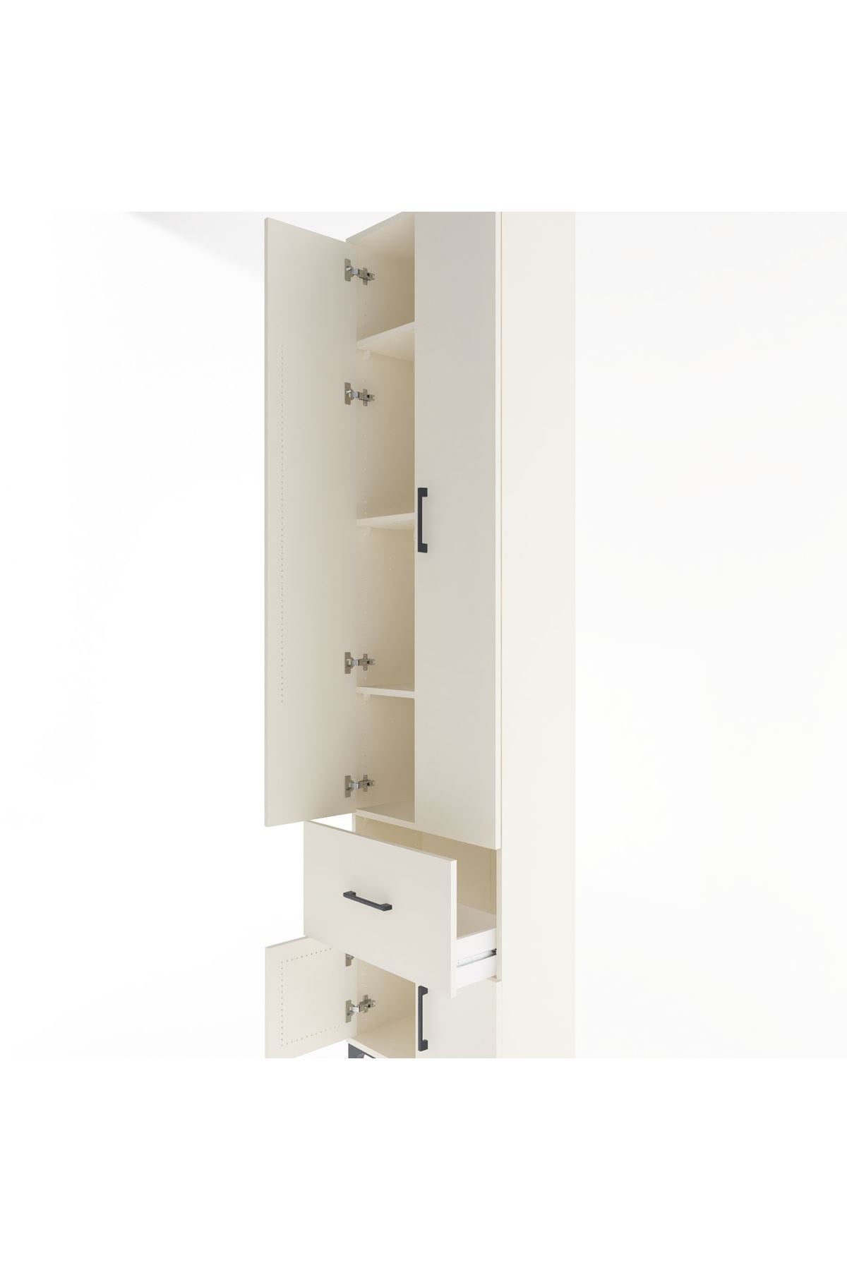 Arges Dolap 4 Raflı Tek Çekmeceli 4 Kapaklı 60x30x243 Aytaşı-Aytaşı