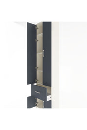 Arges Dolap 4 Raflı Tek Çekmeceli 4 Kapaklı 60x30x243 Aytaşı-Antrasit
