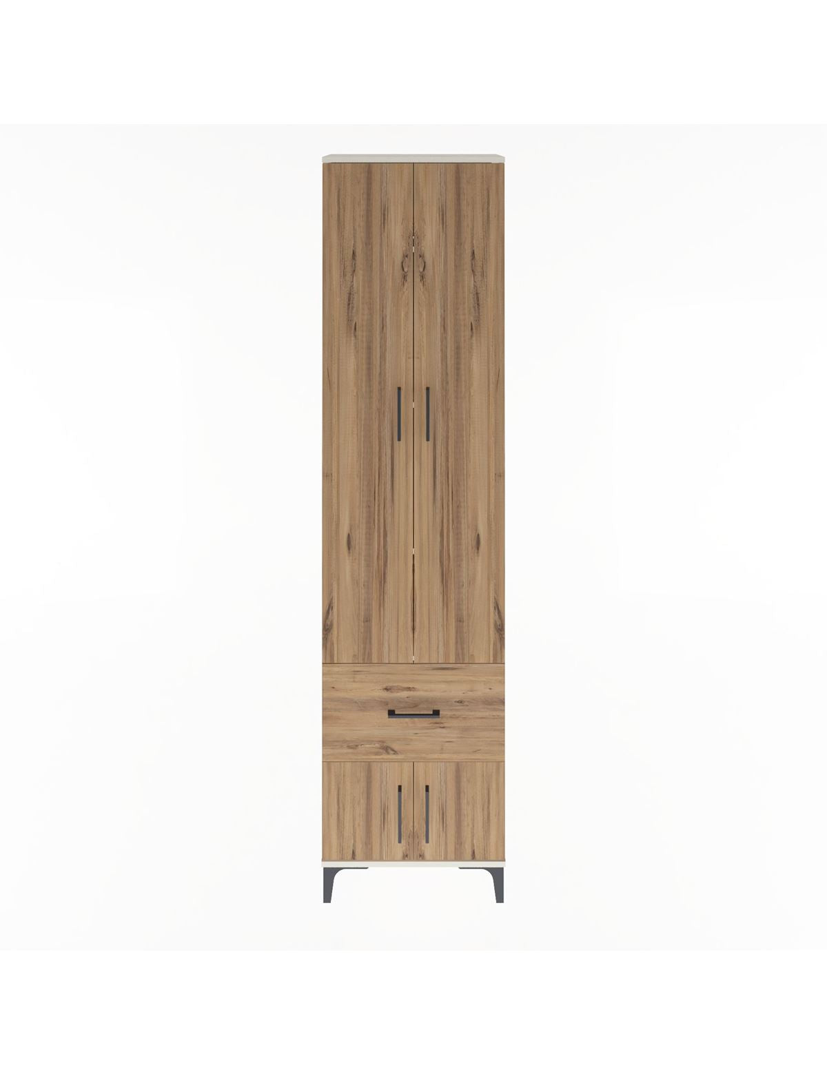 Arges Dolap 4 Raflı Tek Çekmeceli 4 Kapaklı 60x30x243 Aytaşı-Çam