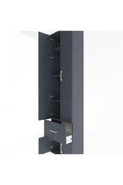 Arges Dolap 4 Raflı Tek Çekmeceli 4 Kapaklı 60x30x243 Antrasit-Antrasit