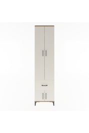 Arges Dolap 4 Raflı Tek Çekmeceli 4 Kapaklı 60x30x243 Çam-Aytaşı