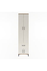 Arges Dolap 4 Raflı Tek Çekmeceli 4 Kapaklı 60x30x243