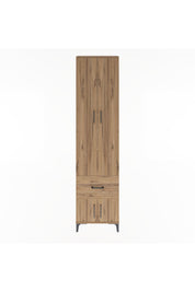 Arges Dolap 4 Raflı Tek Çekmeceli 4 Kapaklı 60x30x243 Çam-Çam