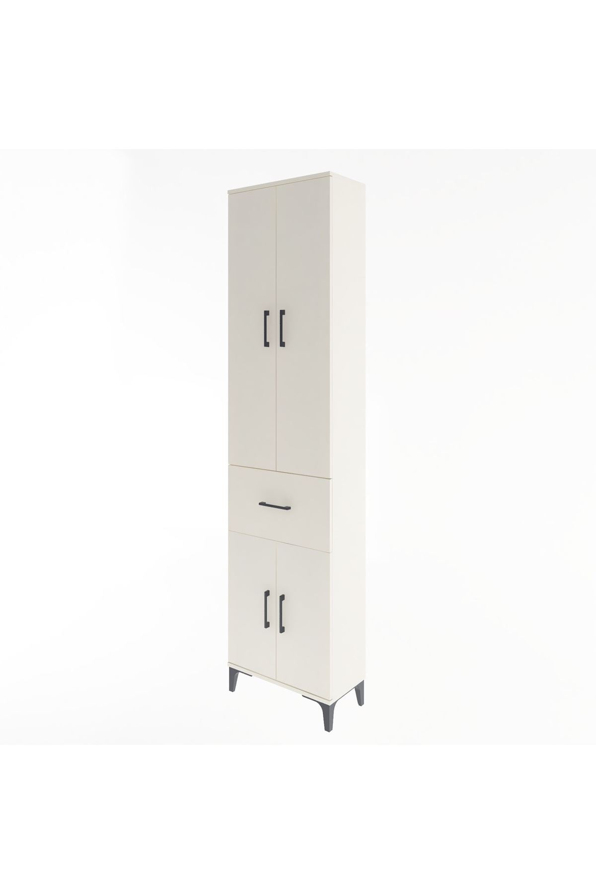 Arges Dolap 4 Raflı Tek Çekmeceli 4 Kapaklı 60x30x243 Aytaşı-Aytaşı