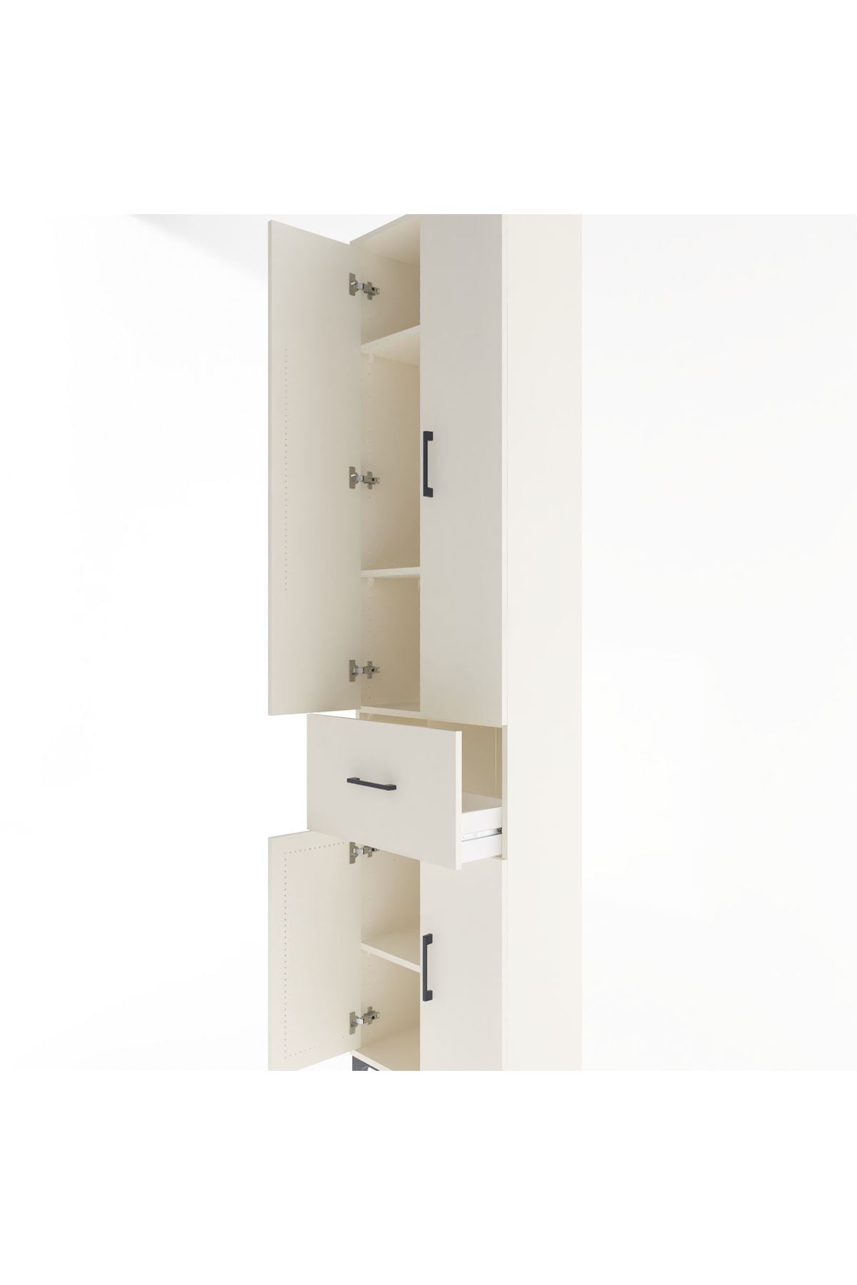 Arges Dolap 4 Raflı Tek Çekmeceli 4 Kapaklı 60x30x243 Aytaşı-Aytaşı