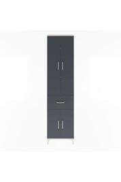 Arges Dolap 4 Raflı Tek Çekmeceli 4 Kapaklı 60x30x243 Aytaşı-Antrasit