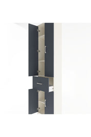 Arges Dolap 4 Raflı Tek Çekmeceli 4 Kapaklı 60x30x243 Aytaşı-Antrasit