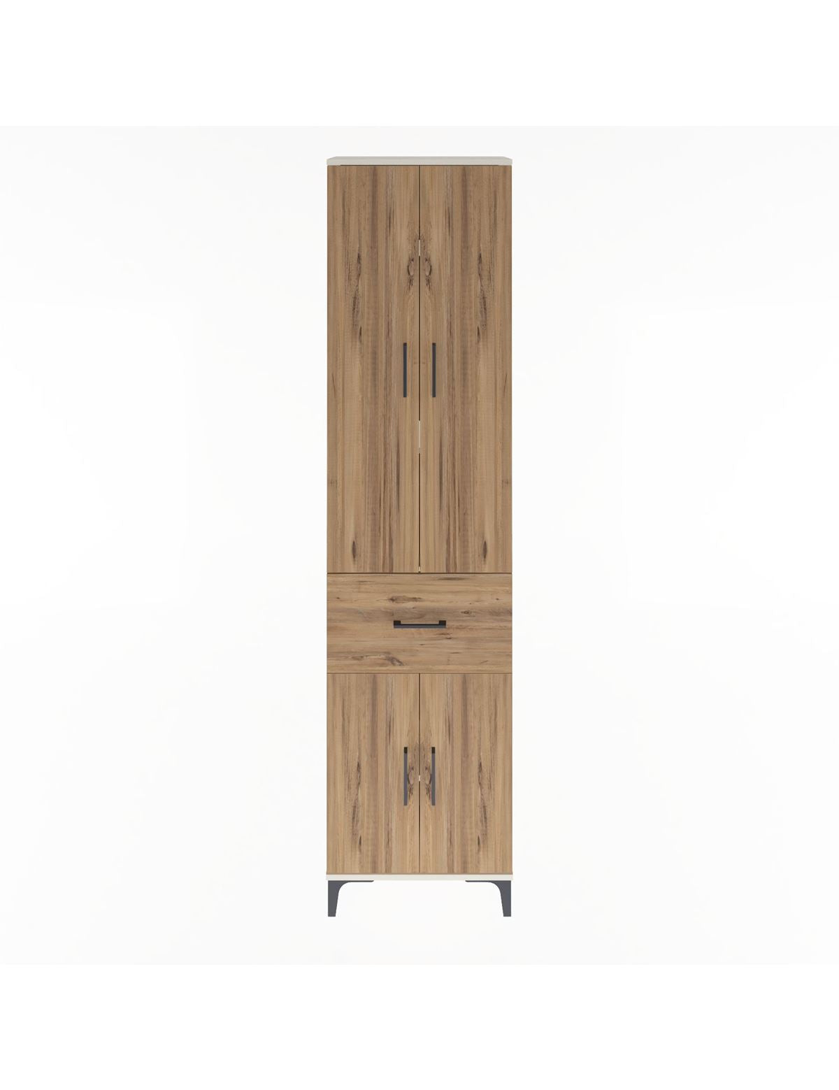 Arges Dolap 4 Raflı Tek Çekmeceli 4 Kapaklı 60x30x243 Aytaşı-Çam