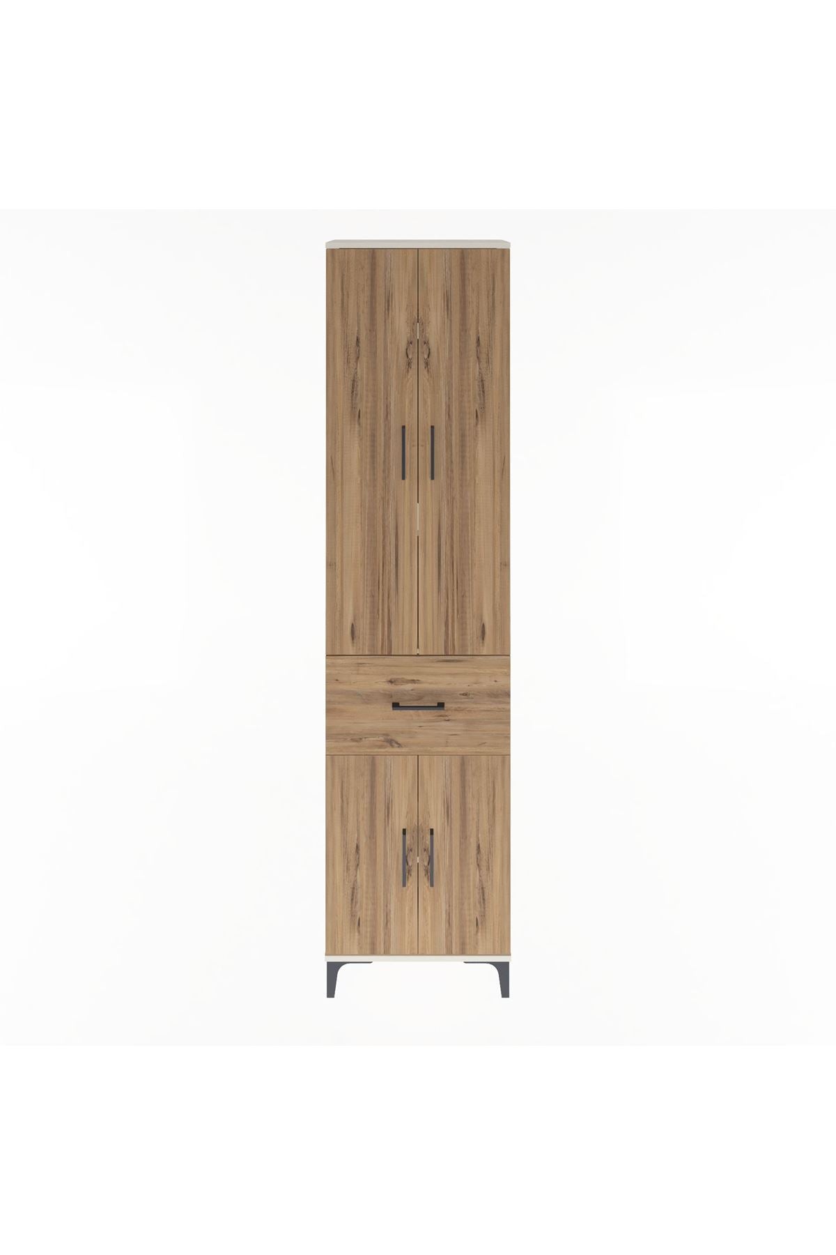 Arges Dolap 4 Raflı Tek Çekmeceli 4 Kapaklı 60x30x243 Aytaşı-Çam