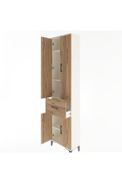 Arges Dolap 4 Raflı Tek Çekmeceli 4 Kapaklı 60x30x243 Aytaşı-Çam