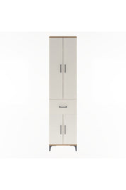Arges Dolap 4 Raflı Tek Çekmeceli 4 Kapaklı 60x30x243 Çam-Aytaşı
