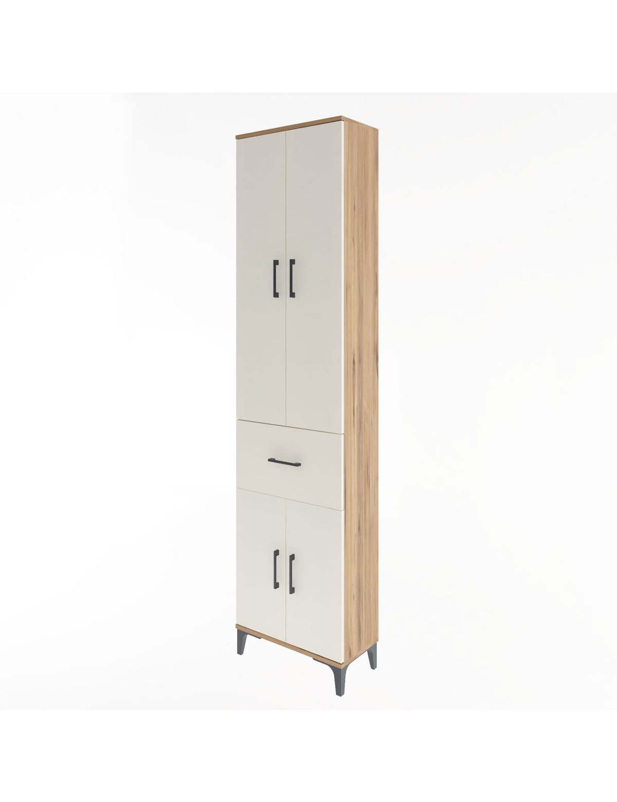 Arges Dolap 4 Raflı Tek Çekmeceli 4 Kapaklı 60x30x243 - S32M004V7A