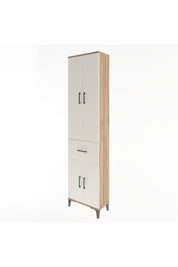 Arges Dolap 4 Raflı Tek Çekmeceli 4 Kapaklı 60x30x243 Çam-Aytaşı