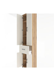 Arges Dolap 4 Raflı Tek Çekmeceli 4 Kapaklı 60x30x243 Çam-Aytaşı