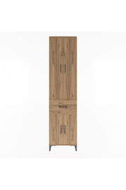 Arges Dolap 4 Raflı Tek Çekmeceli 4 Kapaklı 60x30x243 Çam-Çam