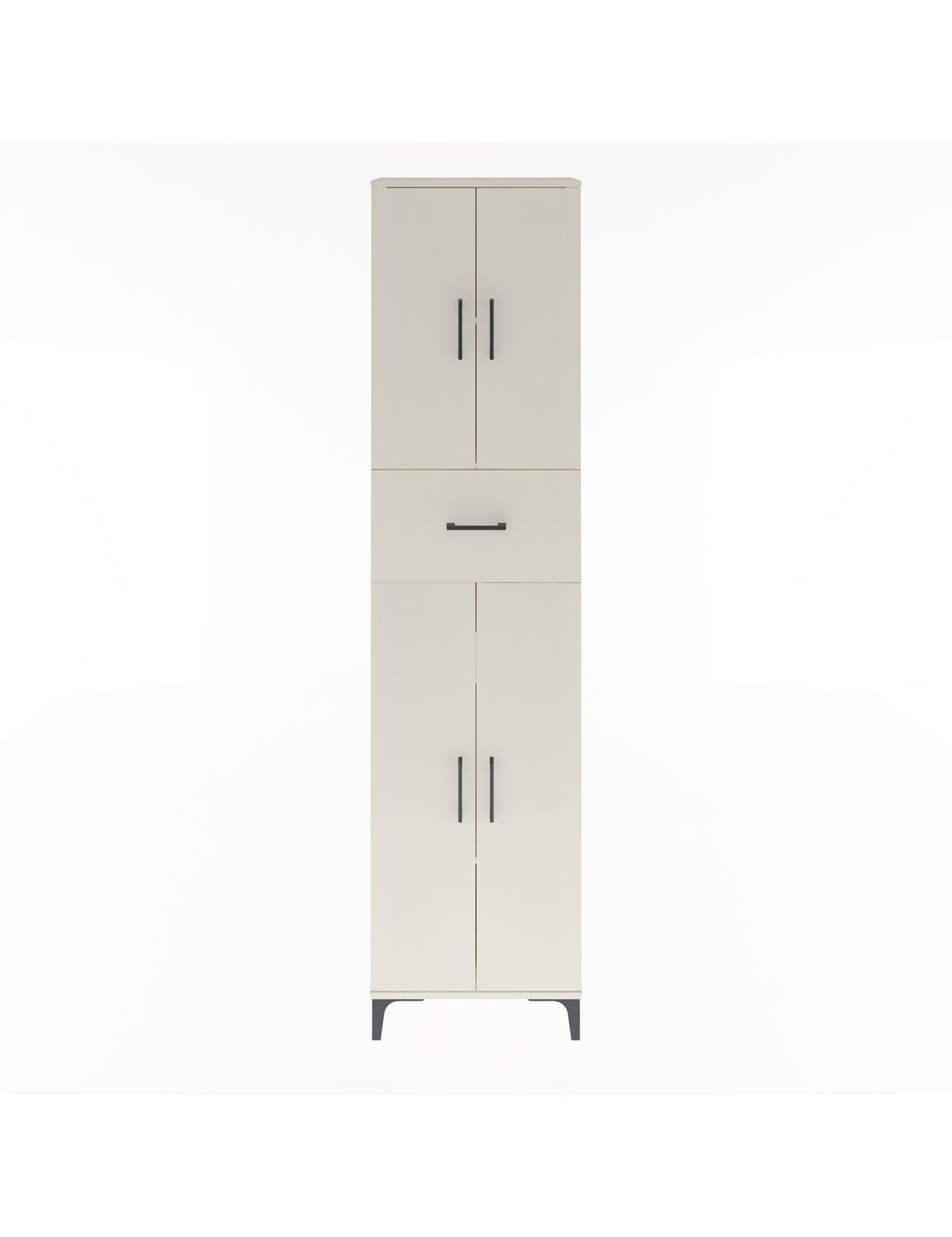 Arges Dolap 4 Raflı Tek Çekmeceli 4 Kapaklı 60x30x243 Aytaşı-Aytaşı