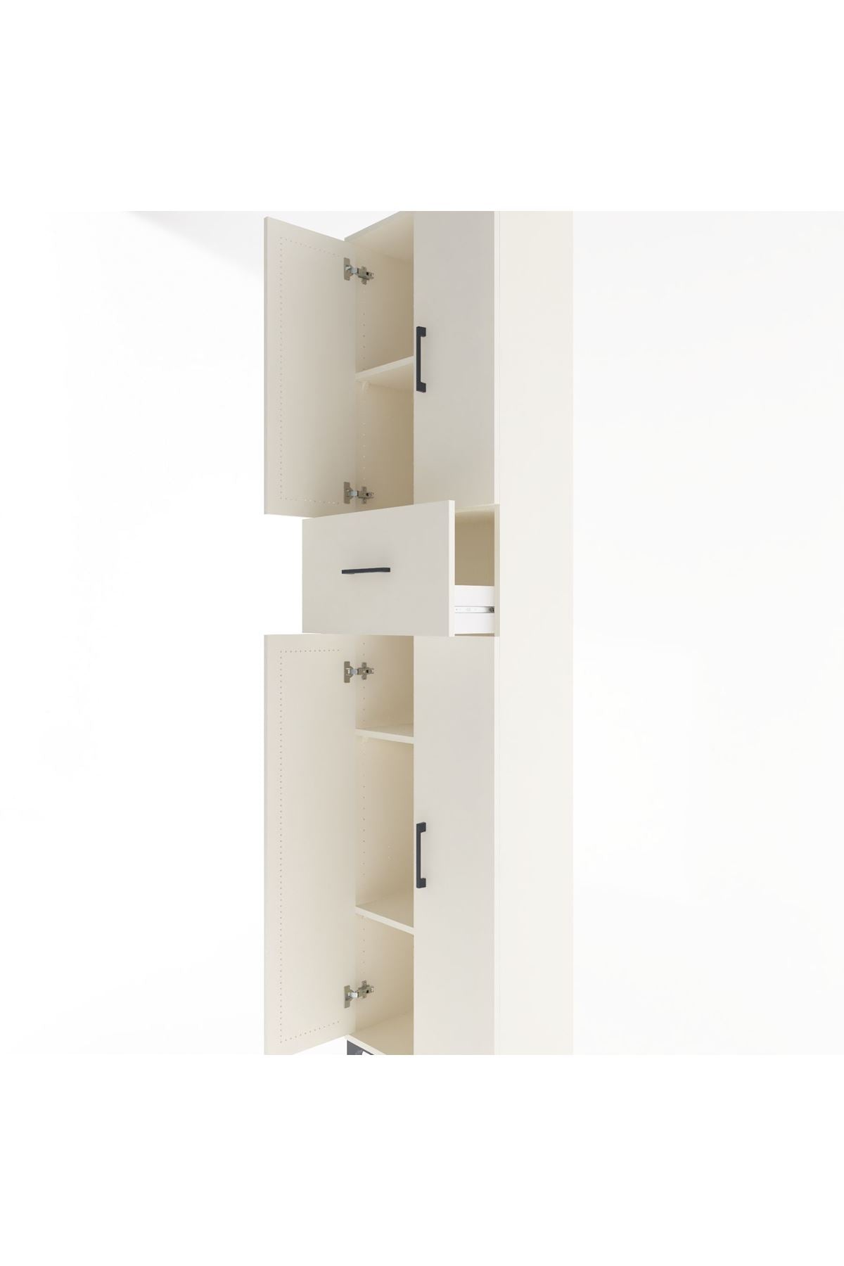 Arges Dolap 4 Raflı Tek Çekmeceli 4 Kapaklı 60x30x243 Aytaşı-Aytaşı