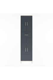 Arges Dolap 4 Raflı Tek Çekmeceli 4 Kapaklı 60x30x243 Aytaşı-Antrasit
