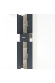 Arges Dolap 4 Raflı Tek Çekmeceli 4 Kapaklı 60x30x243 Aytaşı-Antrasit