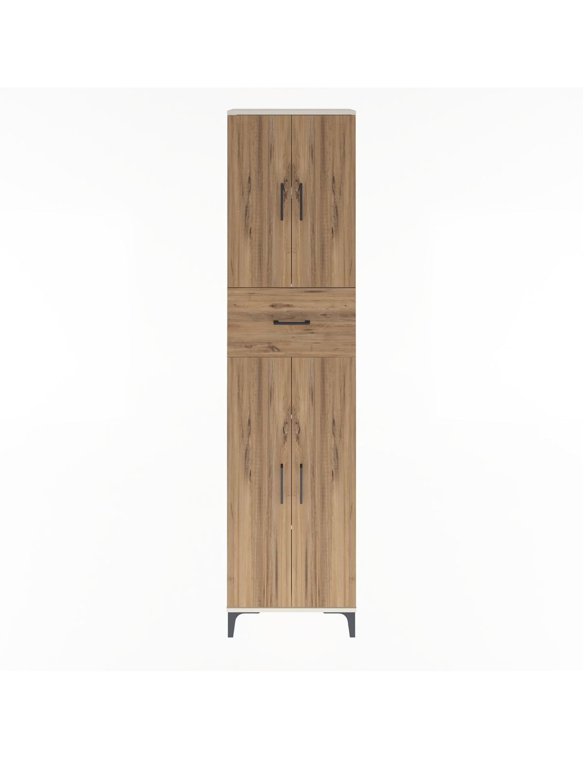 Arges Dolap 4 Raflı Tek Çekmeceli 4 Kapaklı 60x30x243 Aytaşı-Çam