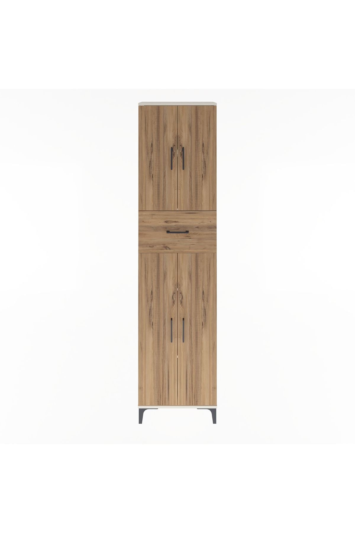 Arges Dolap 4 Raflı Tek Çekmeceli 4 Kapaklı 60x30x243 Aytaşı-Çam