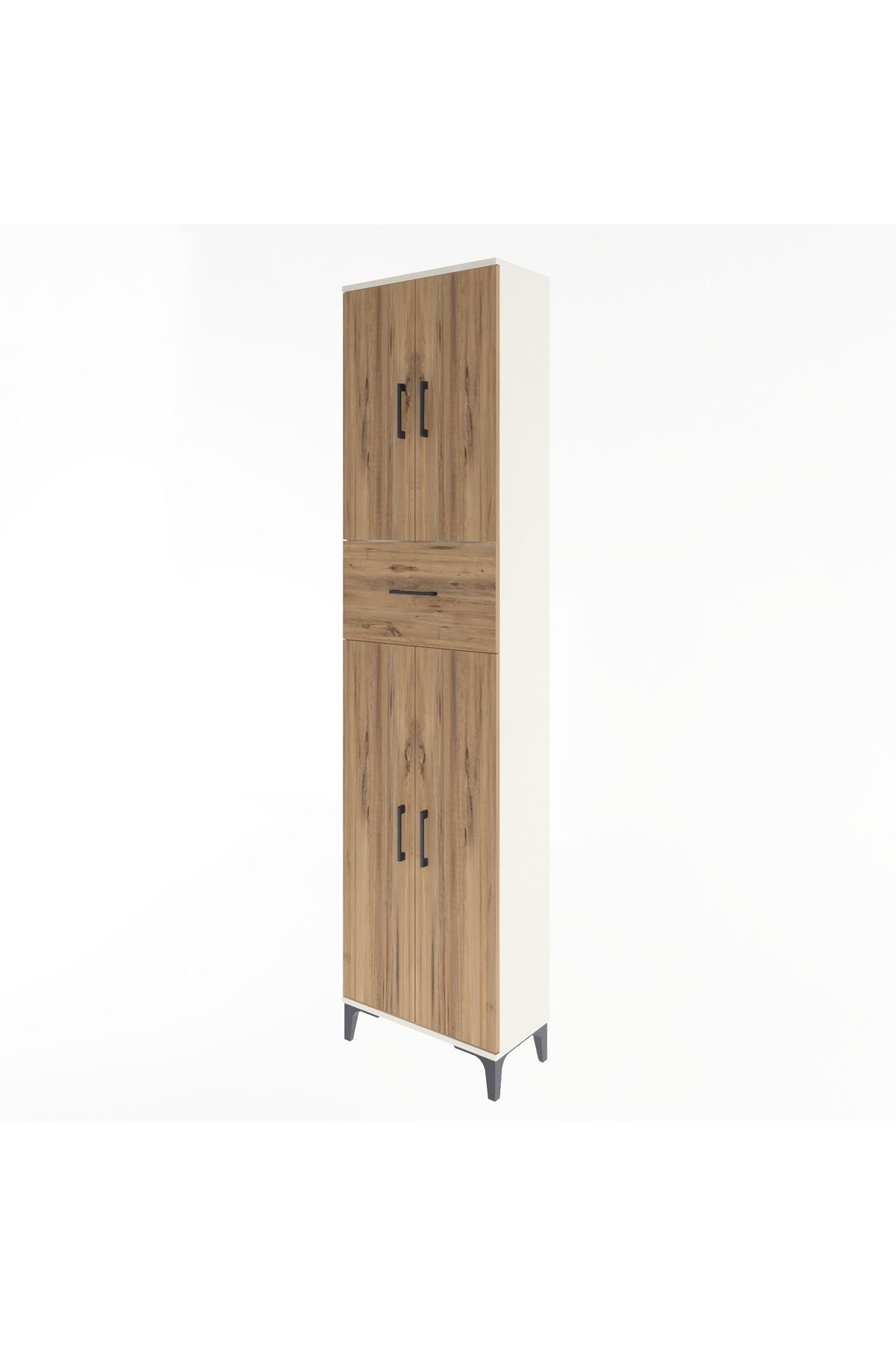 Arges Dolap 4 Raflı Tek Çekmeceli 4 Kapaklı 60x30x243 - S32M005V3A