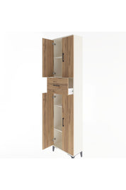 Arges Dolap 4 Raflı Tek Çekmeceli 4 Kapaklı 60x30x243 Aytaşı-Çam