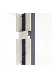 Arges Dolap 4 Raflı Tek Çekmeceli 4 Kapaklı 60x30x243 - S32M005V4A