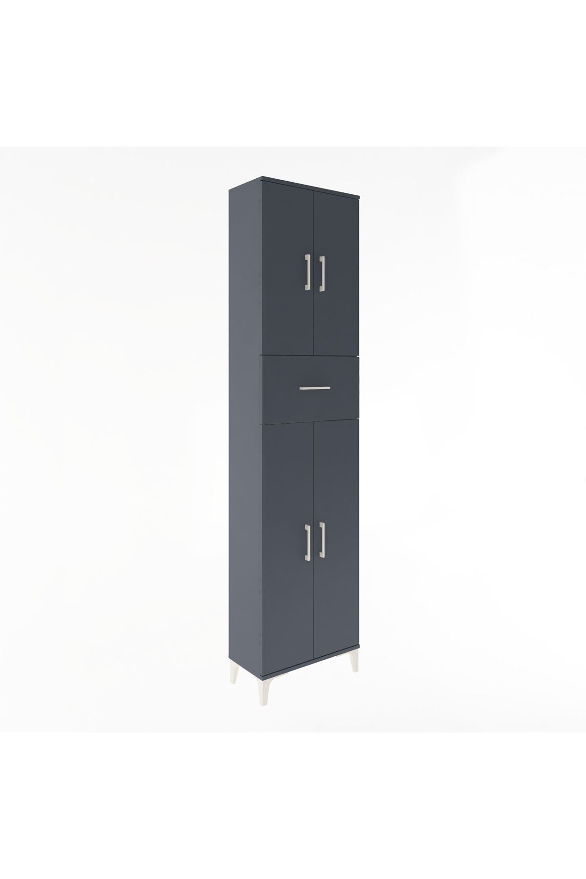Arges Dolap 4 Raflı Tek Çekmeceli 4 Kapaklı 60x30x243 - S32M005V5A